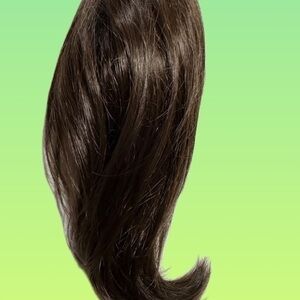 12 inch clip in dark brown ponytail. Never used.